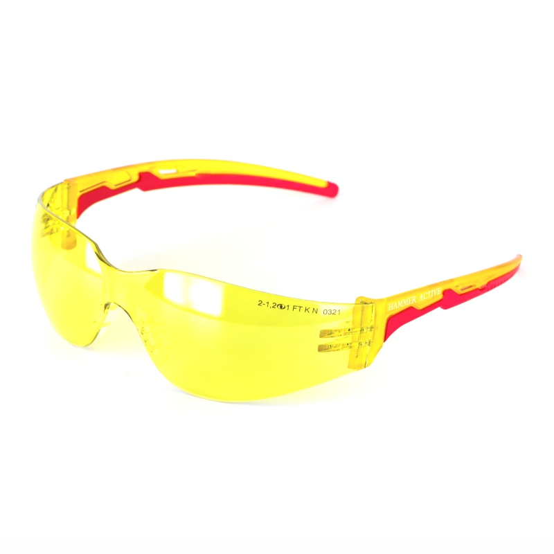 О15 HAMMER ACTIVE CONTRAST StrongGlass (2-1,2 PC) очки защитные открытые с мягким носоупором