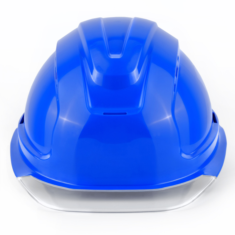 Каска защитная СОМЗ-80 Абсолют Престиж (электроизоляционная) синяя, прозрачный козырёк