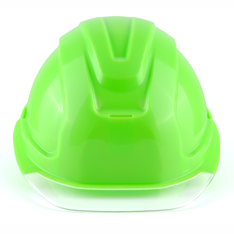Каска защитная СОМЗ-80 Абсолют Престиж (электроизоляционная) сигнально-зелёная, прозрачный козырёк 